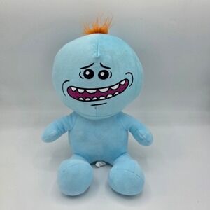 Adult Swim Unisex Mr Meeseeks Plush Rick And Morty Blue Soft Toy Figure 8in